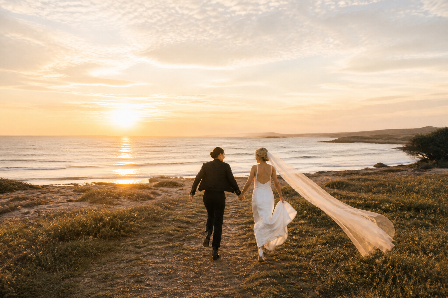 A seaside wedding landscape used as a MapleVow RSVP sharing example