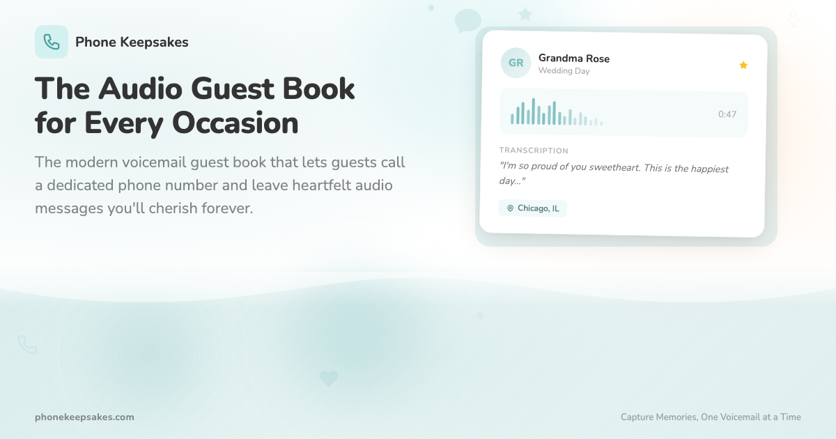 Audio Guest Books by PhoneKeepsakes